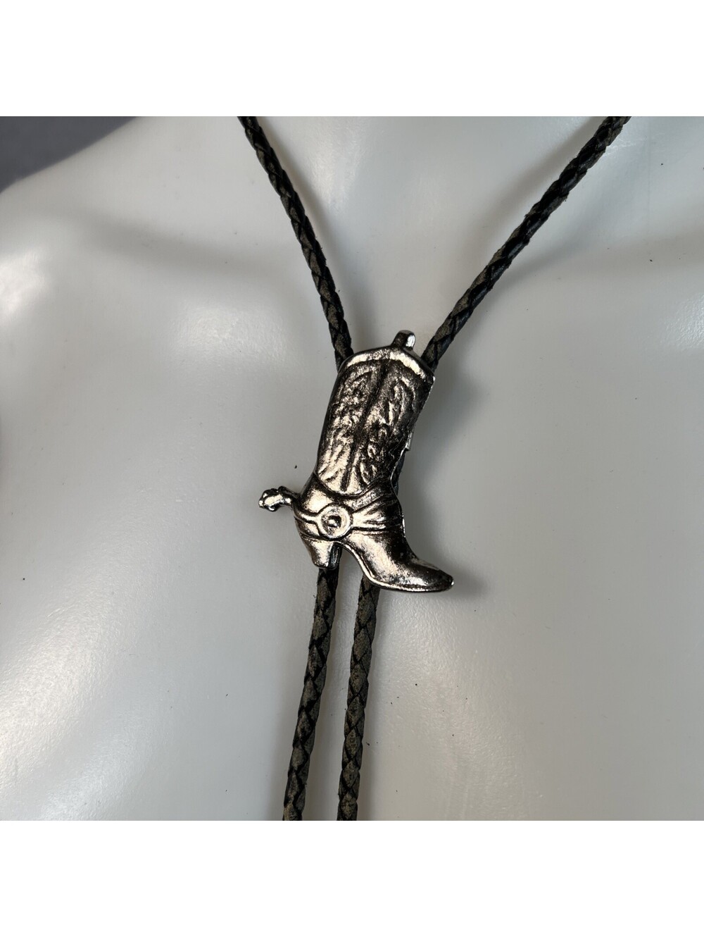 Vintage Bolo Tie Cowboy Boot w/Spur
